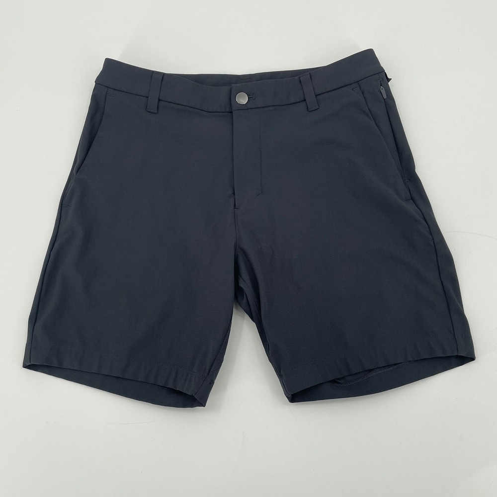 Lululemon Mens Commission Shorts 30 Charcoal Gray EUC Warpstreme 7" LM7B95S Golf